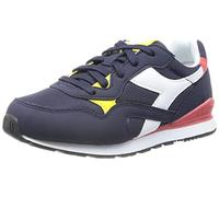 Diadora N.92 PS Chaussures de Sport à col Montant, Peacoat White High Risk Red, 34 EU
