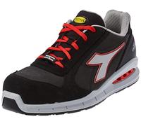 Diadora Run Net Airbox Low S3 SRC, Chaussure de Piste d'athlétisme Homme, C9034 Asphalte Argent Rouge, 46 EU