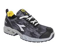Diadora Shark Stable Impact Low S1P SRC ESD, Chaussures Unisexes pour Adultes, Noir/Rouge, 45 EU, Noir, Rouge, 45 EU