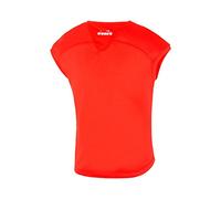 Diadora T-Shirt Team pour Fille, Rouge, Blanc, XXL