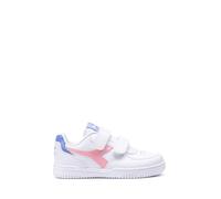 Diadora Unisex Kid's Raptor Low PS Gymnastics Shoe, WHT Almond Blossom Hydrangea, 33.5 EU