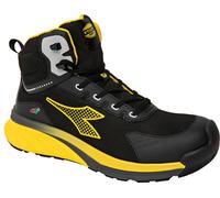 Diadora Utility Vortex da2 Mid s3s sc SR HRO ESD, Chaussures de travail unisexe, C0401 Noir Jaune Utility, 44 EU