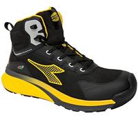 Diadora Utility Vortex da2 Mid s3s sc SR HRO ESD, Chaussures de travail unisexe, C0401 Noir Jaune Utility, 45 EU