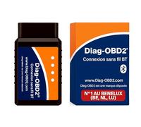 Diag-OBD2® Bluetooth - Valise Diagnostic Auto OBD2 Multi-Marque | Lit & Efface Codes Erreurs Moteur | Compatible Android, iOS & Windows | Support Technique 24h/24 | Diagnostic Voiture Universel