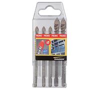 Diager Coffret 5 forets Ceratile 408C – Verre 3×Ø6 mm & 2×Ø8 mm