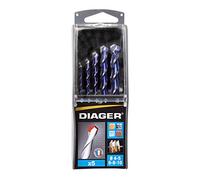 Diager, Coffret 5 Forets Multi Matériaux Ø4-5-6-8-10
