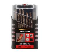 Diager – Coffret de forets HSS 707D – Cobalt 5% – 25 pièces Ø 1–13 mm