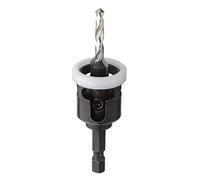 Diager Kit terrasse bois 902D04 - Fraisoir carbure 45° + butée de profondeur, 3 forets Ø4 + clé