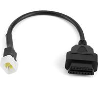 Diagnostic 6 broches à OBD2 16 Câble adaptateur moto - Connecteur de détection de pannes pour Sinnnis Pass