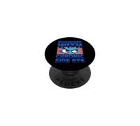 Diagnostic Amusant diagnostiqué avec Humour Chronique des Yeux latéraux PopSockets PopGrip Adhésif