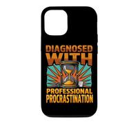 Diagnostic Amusant diagnostiqué avec Procrastination Professionnelle Coque pour iPhone 12/12 Pro