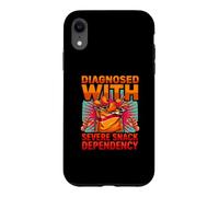 Diagnostic Amusant diagnostiqué avec Une dépendance Grave aux collations Coque pour iPhone XR