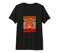 Diagnostic Amusant diagnostiqué avec Une dépendance Grave aux collations T-Shirt Haut de Gamme