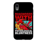 Diagnostic Amusant diagnostiqué avec Une émoussement pathologique Coque pour iPhone XR