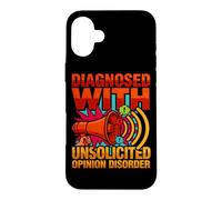 Diagnostic drôle diagnostiqué avec Un Trouble d'opinion Non sollicité Coque pour iPhone 16 Plus