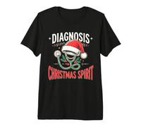 Diagnostic Esprit de Noël infirmière médecin Vacances Design T-Shirt Haut de Gamme