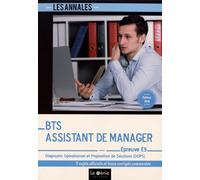 Diagnostic Opérationnel Et Proposition De Solutions Epreuve E5 Bts Assistant De Manager - Edition 2018