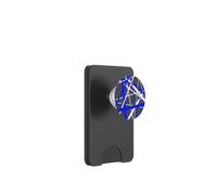 Diagonal Dynamics Bleu et Blanc PopSockets PopWallet pour MagSafe