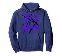 Diagonal Dynamics Bleu et Noir Sweat à Capuche