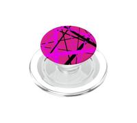 Diagonal Dynamics Rose et Noir PopSockets PopGrip pour MagSafe
