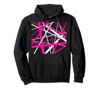 Diagonal Dynamics Rouge-Rose et Blanc Sweat à Capuche
