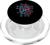Diagramme d'anatomie Cardiaque Science du système cardiovasculaire PopSockets PopGrip pour MagSafe