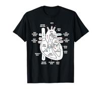Diagramme d'anatomie Cardiaque Système cardiovasculaire Science médicale T-Shirt
