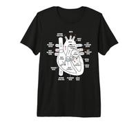 Diagramme d'anatomie Cardiaque Système cardiovasculaire Science médicale T-Shirt Haut de Gamme