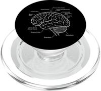 Diagramme d'anatomie des neurosciences des Zones cérébrales fonctionnelles PopSockets PopGrip pour MagSafe