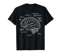 Diagramme d'anatomie des neurosciences des Zones cérébrales fonctionnelles T-Shirt