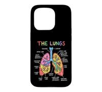 Diagramme d'anatomie des poumons Humains Système respiratoire Coque pour iPhone 15 Pro