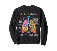 Diagramme d'anatomie des poumons Humains Système respiratoire Sweatshirt