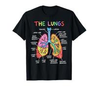 Diagramme d'anatomie des poumons Humains Système respiratoire T-Shirt