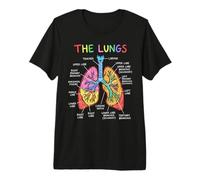 Diagramme d'anatomie des poumons Humains Système respiratoire T-Shirt Haut de Gamme