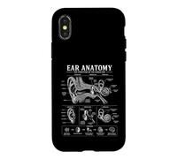 Diagramme d'audition détaillé de l'anatomie de l'oreille pour étudiant en Sciences médicales Coque pour iPhone X/XS