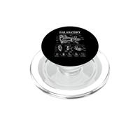 Diagramme d'audition détaillé de l'anatomie de l'oreille pour étudiant en Sciences médicales PopSockets PopGrip pour MagSafe