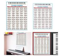 Diagramme de doigté transparent pour débutants avec 88 accords de touches pour une référence facile dans l'éducation musicale (A)