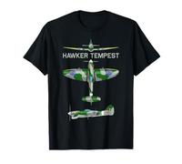 Diagramme de l'avion de chasse britannique Hawker Tempest T-Shirt