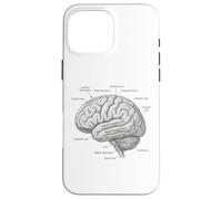 Diagramme de Neuroscience d'anatomie cérébrale Gyri temporelle Coque pour iPhone 16 Pro Max
