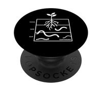 Diagramme des Couches de Sol vers de Terre Professeur de Sciences en Classe PopSockets PopGrip Adhésif