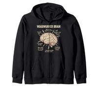 Diagramme du Cerveau du Menuisier drôle Atelier Menuisier Anatomie Sweat à Capuche