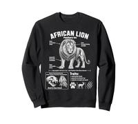 Diagramme éducatif du Lion Africain Panthera Leo Sweatshirt