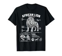 Diagramme éducatif du Lion Africain Panthera Leo T-Shirt