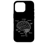 Diagramme étiqueté de l'anatomie du Cerveau Humain des neurosciences Coque pour iPhone 16 Pro
