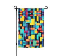 Diagramme géométrique carré pour décoration de jardin 30,5 x 45,7 cm, 100 % fibre de polyester, tissu épais, universel pour toutes les saisons