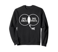 Diagramme Humoristique pour Homme et Adulte avec Inscription « Dad Jokes Dad Farts Me Venn » Sweatshirt
