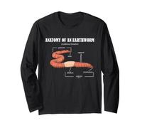Diagramme Scientifique de l'anatomie des vers de Terre Biologie Vermiculture Manche Longue