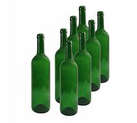 DIAH DO IT AT HOME Lot de 24 bouteilles de vin en verre vert de 750 ml (0,75 l) - Verre de protection UV pour fabrication de vin, cidre et hydromel - Bouteilles à col en liège de style bordeaux