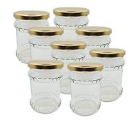 DIAH DO IT AT HOME Lot de 8 bocaux en verre 500 ml avec couvercle pour confiture, cornichons, chutney et miel