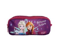 Diakakis Reine des Neiges Anna Elsa Trousse 2 compartiments enfants Motif Forever Sisters, violet